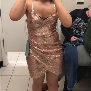 Rose gold prom dress